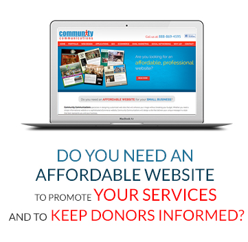 Do You Need An Affordable Website To Promote Your Services And To Keep Donors Informed?